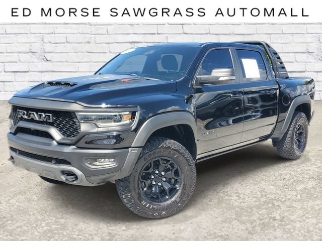 2021 RAM 1500 TRX in Black — front three-quarter view