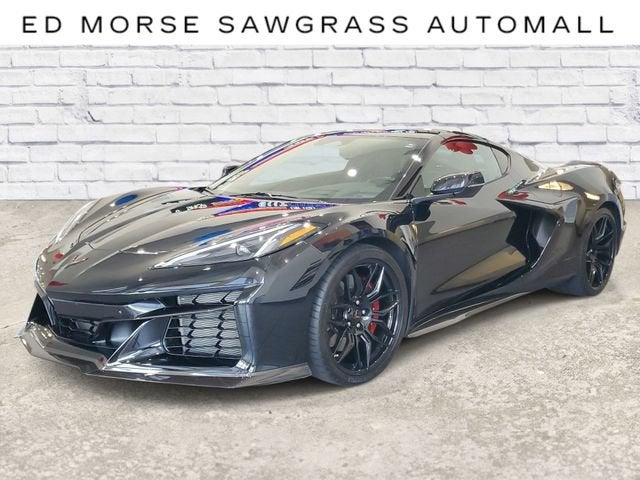 2024 Chevrolet Corvette Z06 3LZ in Black — front three-quarter view