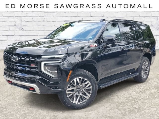 2025 Chevrolet Tahoe Z71 in Black — front three-quarter view