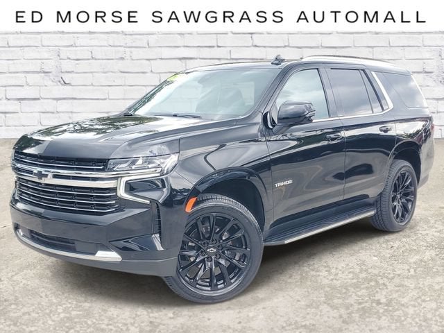 2022 Chevrolet Tahoe LT in Black — front three-quarter view