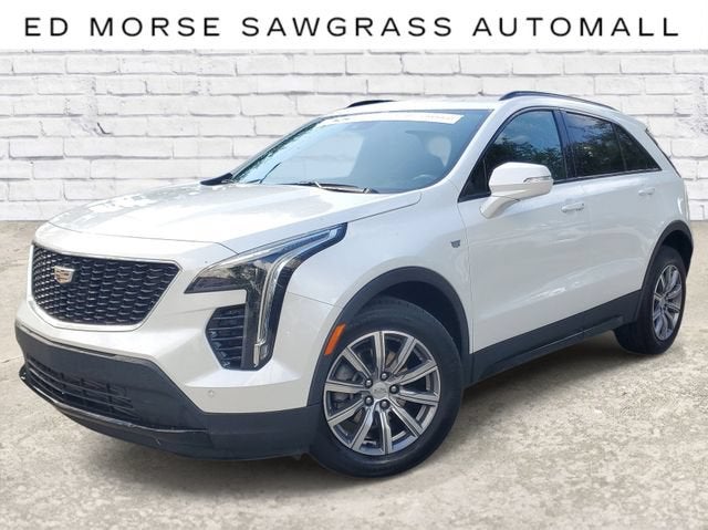 2023 Cadillac XT4 Sport in Crystal White Tricoat — front three-quarter view