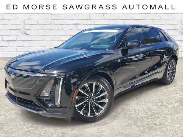 2024 Cadillac LYRIQ Sport 1 in Stellar Black Metallic — front three-quarter view