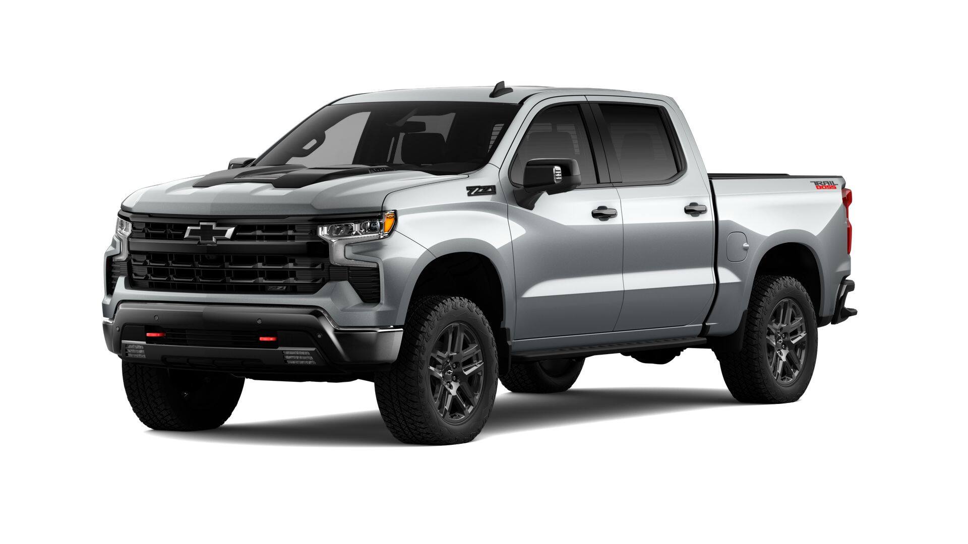 2026 Chevrolet Silverado 1500 LT Trail Boss in Sterling Gray Metallic — front three-quarter view