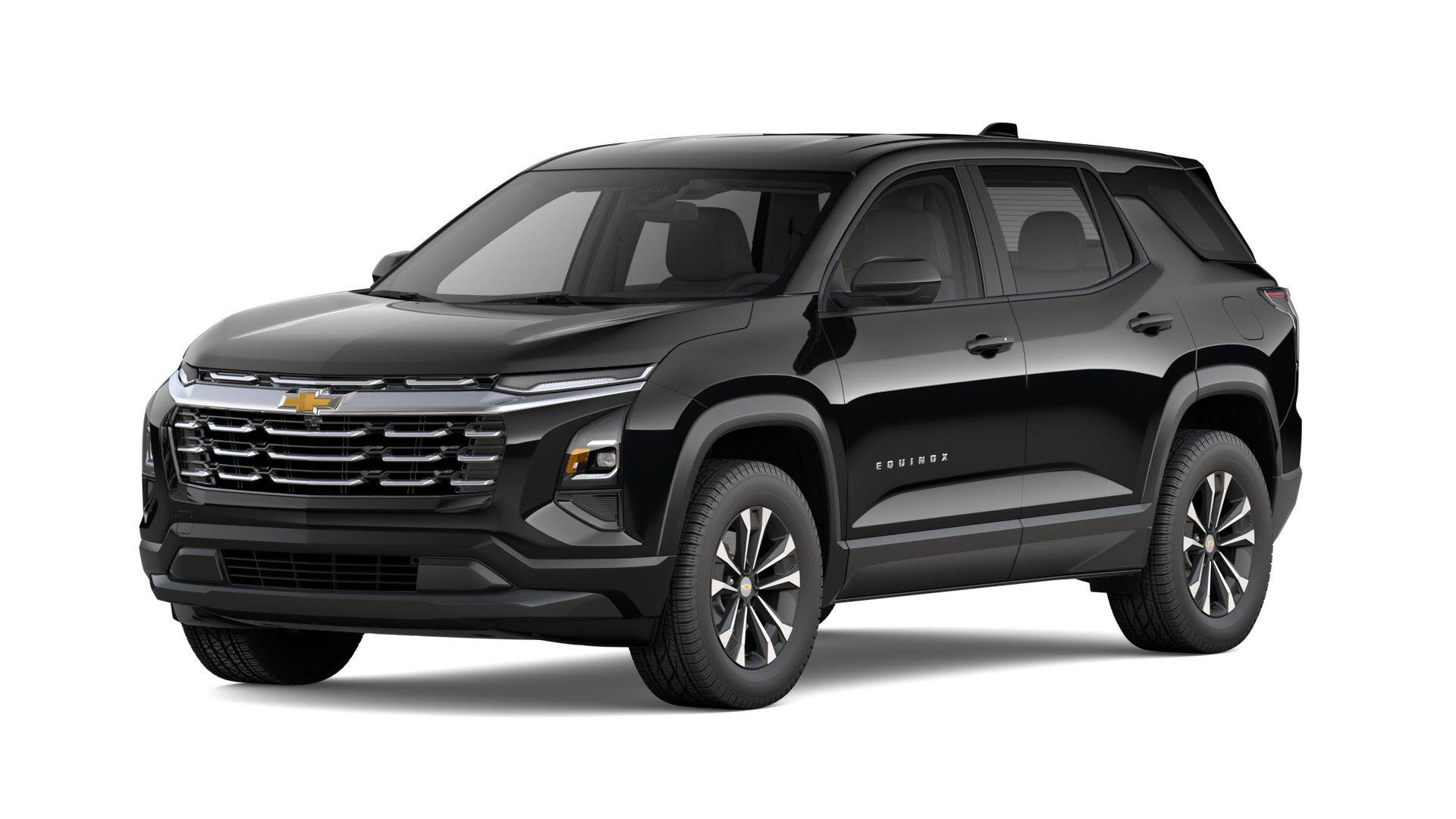 2027 Chevrolet Equinox FWD LT in Mosaic Black Metallic — front three-quarter view