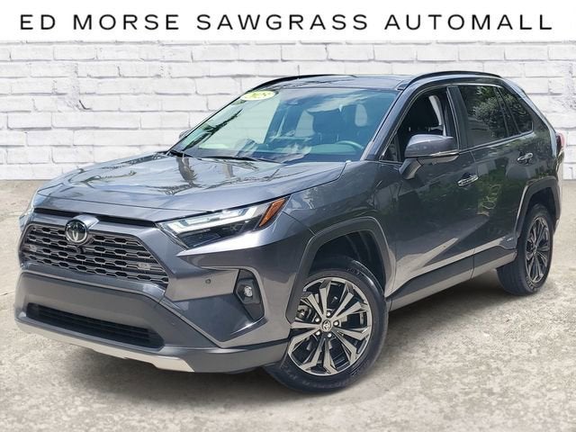 2025 Toyota RAV4 Hybrid Limited in Gry/Gray — front three-quarter view