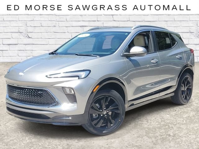 2024 Buick Encore GX Sport Touring in Moonstone Gray Metallic — front three-quarter view