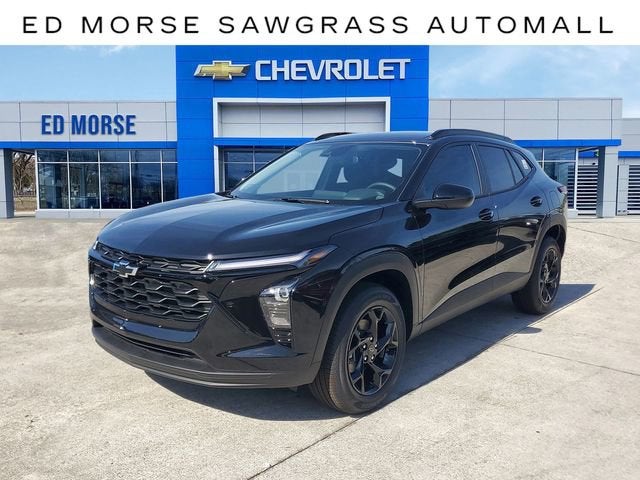 2026 Chevrolet Trax LT in Mosaic Black Metallic — front three-quarter view